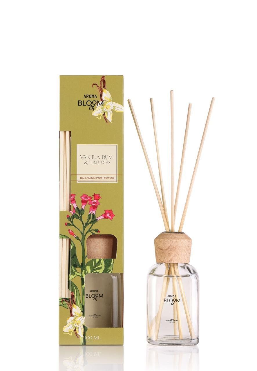 Аромадифузор AROMA BLOOM Vanilla Rum & Tabacco (Ванільний ром і Тютюн) 100 ml